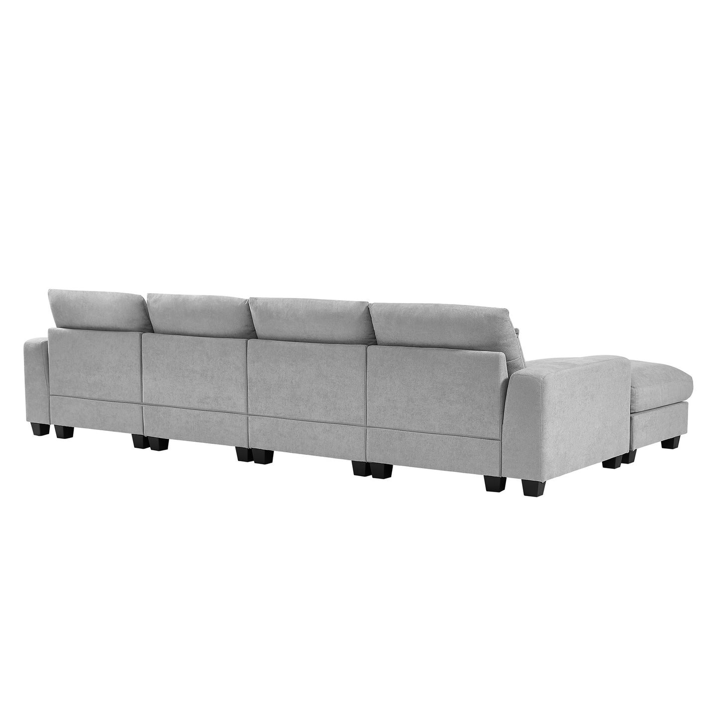 U_Style Modern Large L-Shape Feather Filled Sectional Sofa