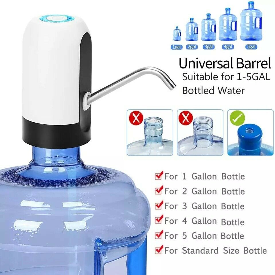 Water Bottle Switch Pump Electric Automatic Universal Dispenser 5 Gallon USB USB Water Pump Dispenser Automatic Drinking Water Bottle Pump 2/3/4/5 Gallon US XH