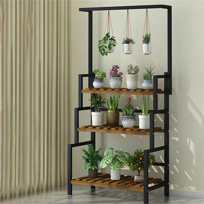 Metal Plant Stand 3-Tier Rack Flower Pot Shelf Garden Indoor Outdoor Display USA 3-Tier Hanging Plant Stand Rack Metal Flower