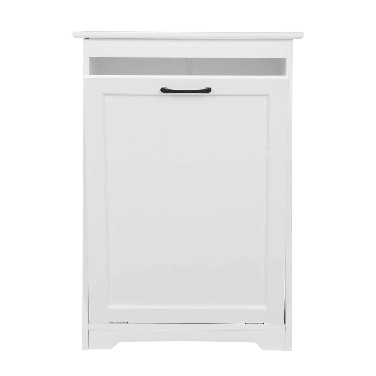 Trash Can Cabinet with Adjustable Tilted Angles;  Kitchen Garbage Bin Holder for Kitchen;  Living Room and Balcony;  White