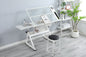 WHITE adjustable tempered glass drafting printing table with chair