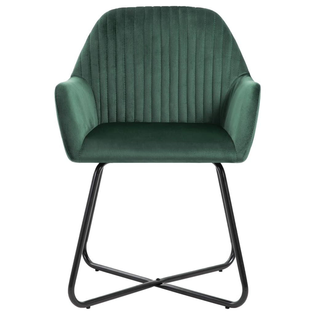 Dining Chairs 4 pcs Green Velvet