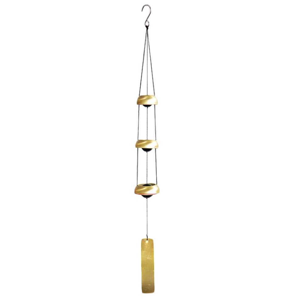 Chinese Metal Wind Chimes Outdoor Feng Shui Bells Hanging Three Layers House Protection Money Attracting