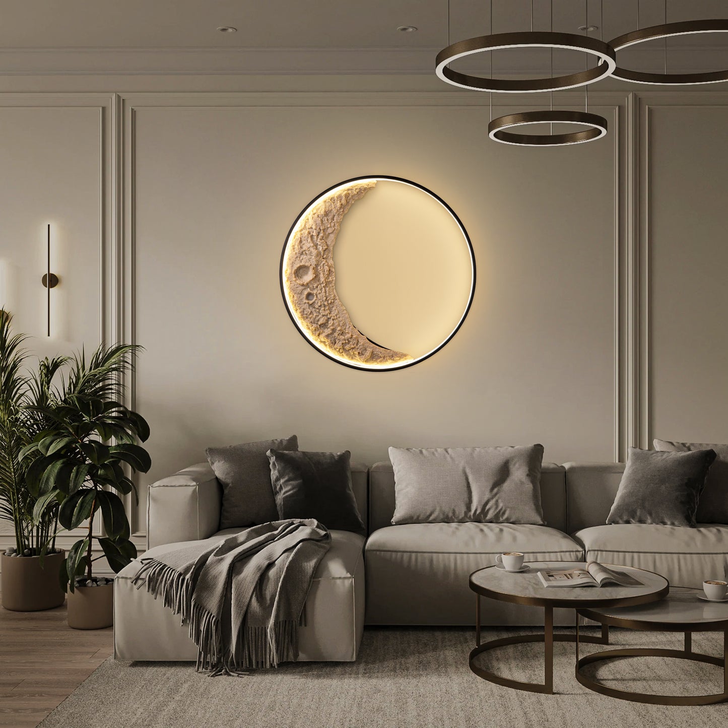 3D Moon Indoor & Outdoor Wall Lamp, Moon Lamp, Wall Decorations, Waterproof outdoor wall lights