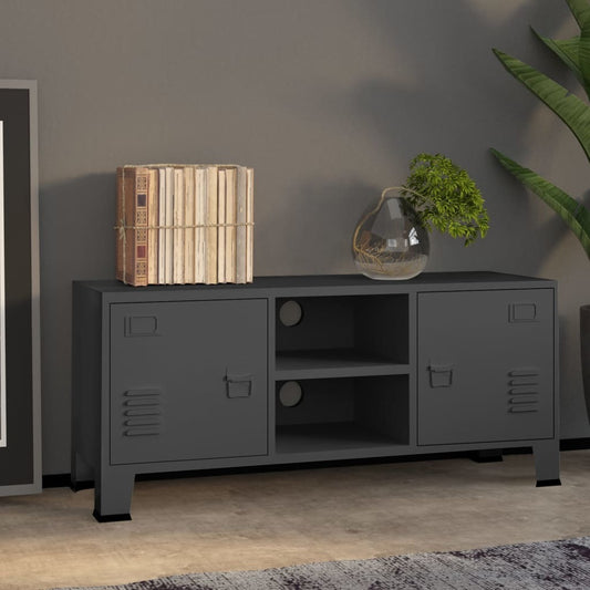 Industrial TV Stand Anthracite