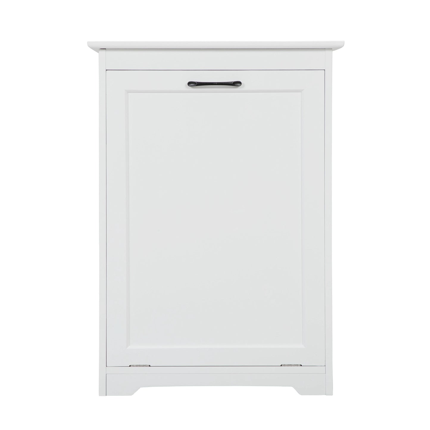 Trash Can Cabinet with Adjustable Tilted Angles;  Kitchen Garbage Bin Holder for Kitchen;  Living Room and Balcony;  White