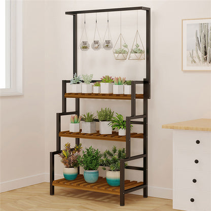 Metal Plant Stand 3-Tier Rack Flower Pot Shelf Garden Indoor Outdoor Display USA 3-Tier Hanging Plant Stand Rack Metal Flower