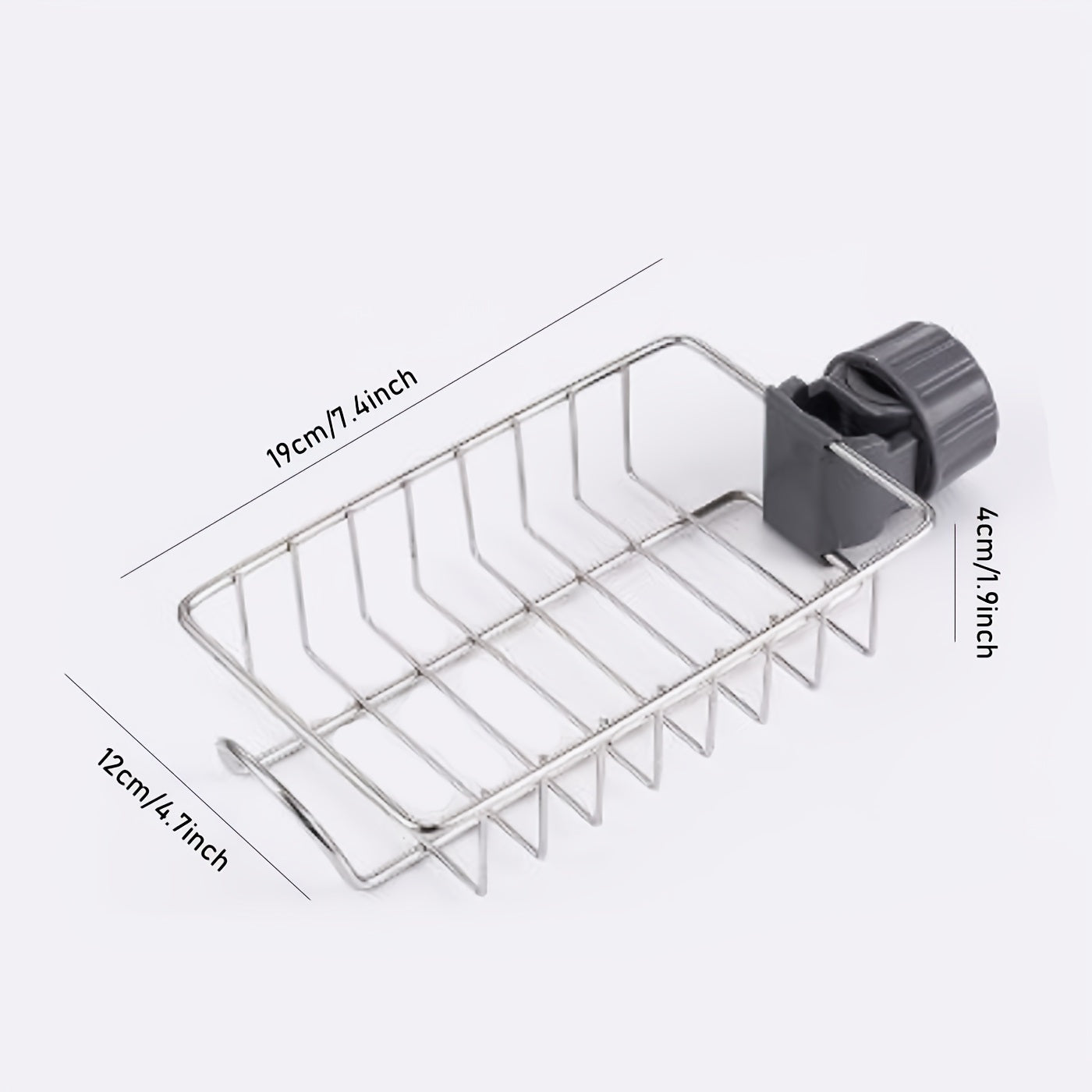 1pc Sink Storage Rack; Kitchen Stainless Steel Sink Shelving For Putting Sponges; Scrubbers; Towel