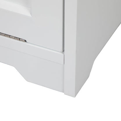 Trash Can Cabinet with Adjustable Tilted Angles;  Kitchen Garbage Bin Holder for Kitchen;  Living Room and Balcony;  White