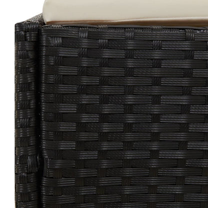 Garden Bed Black Poly Rattan