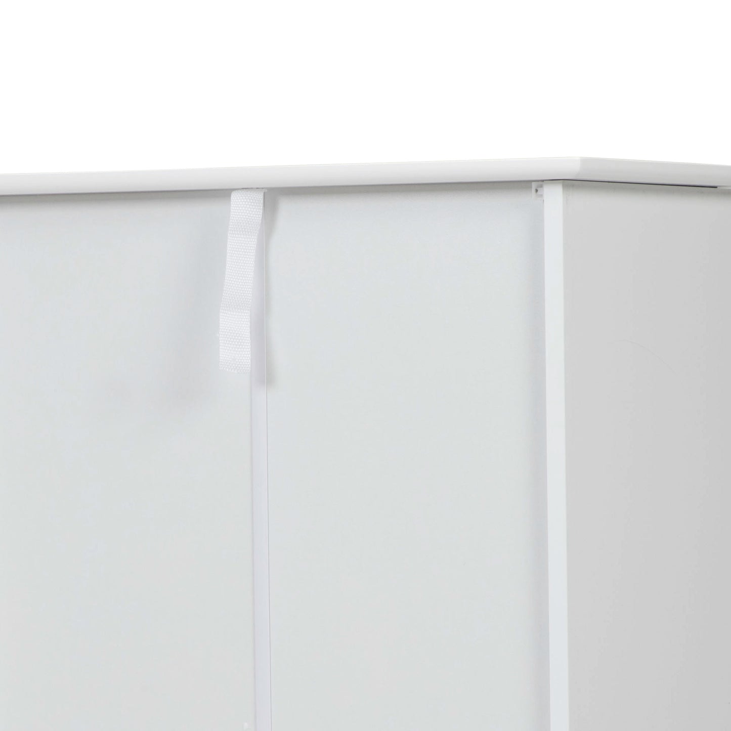 Trash Can Cabinet with Adjustable Tilted Angles;  Kitchen Garbage Bin Holder for Kitchen;  Living Room and Balcony;  White