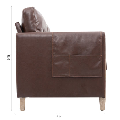 Comfortable Solid Wood Three-Seater Sofa