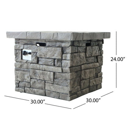 30" SQUARE MGO FIRE PIT - 40 000 BTU