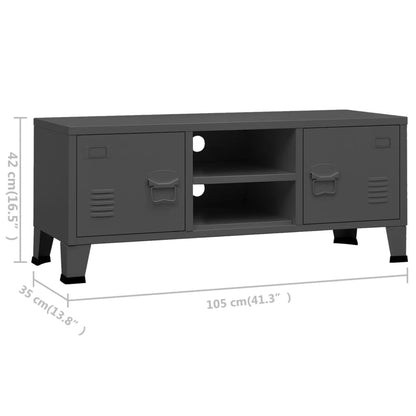 Industrial TV Stand Anthracite