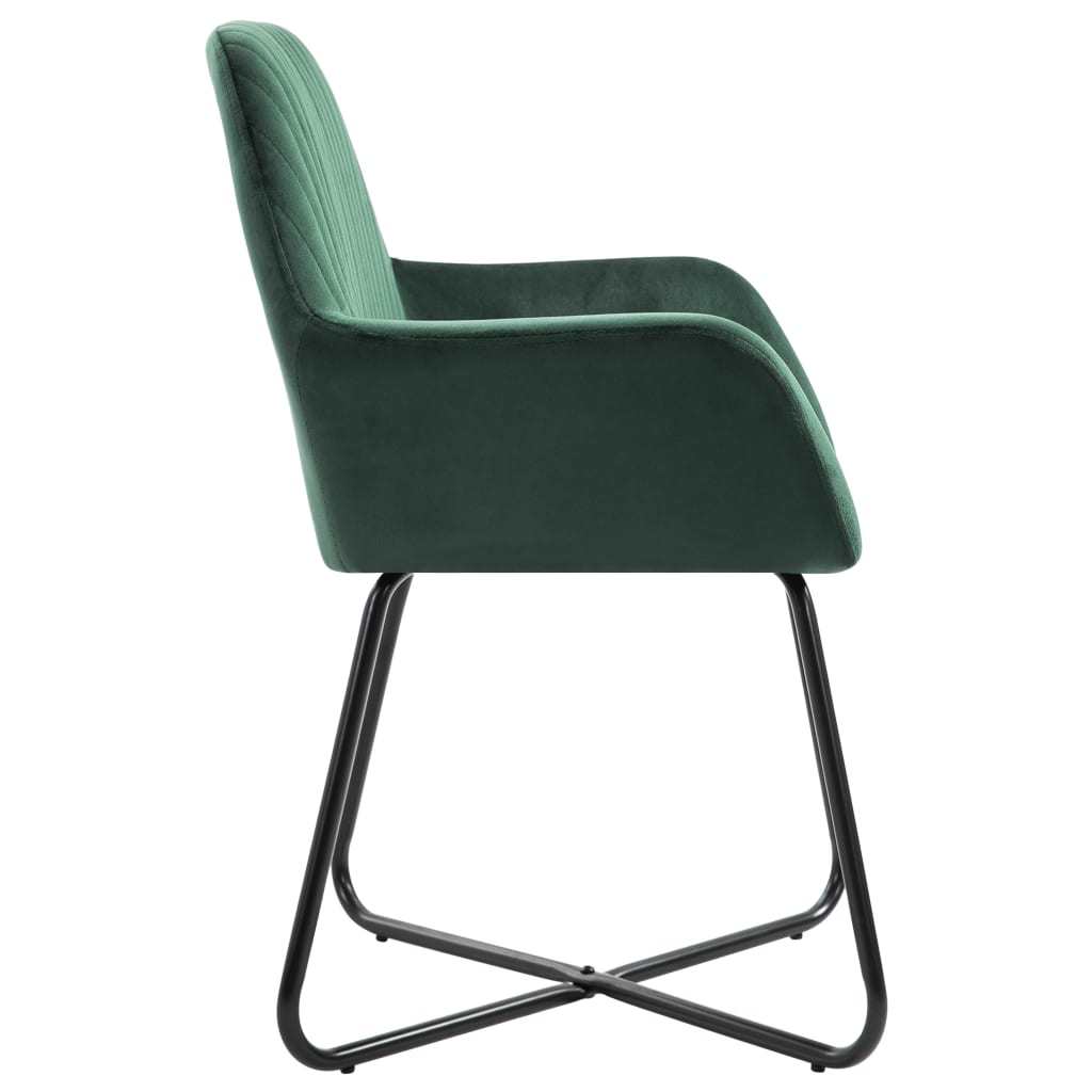 Dining Chairs 4 pcs Green Velvet