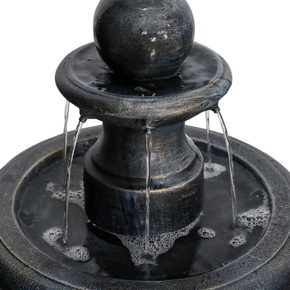 Concrete Outdoor Waterfall Fountain with Pump