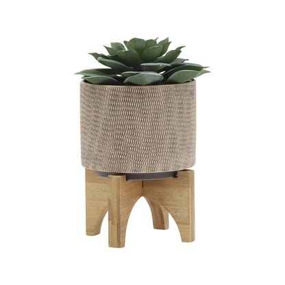 MESH PLANTER W/ STAND, TAN