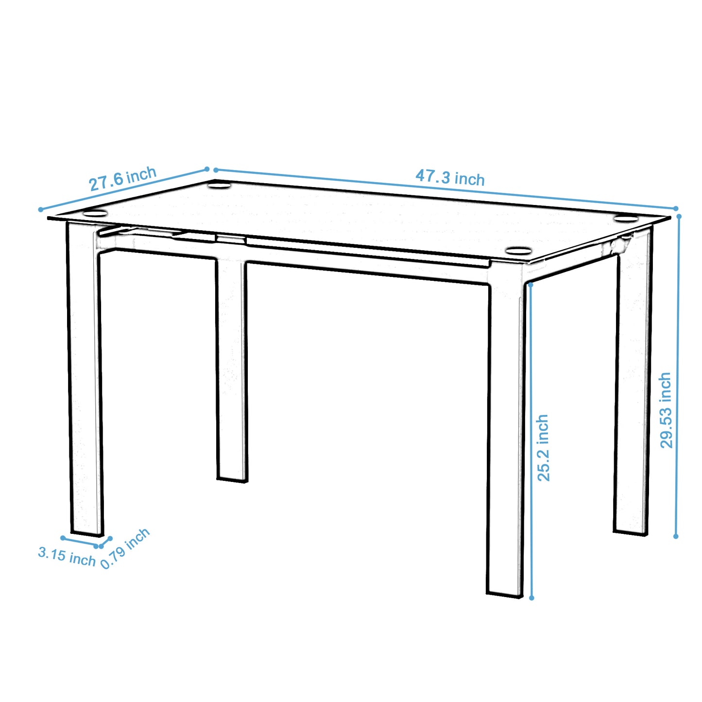 5-piece dining table set;  dining table and chair for 4